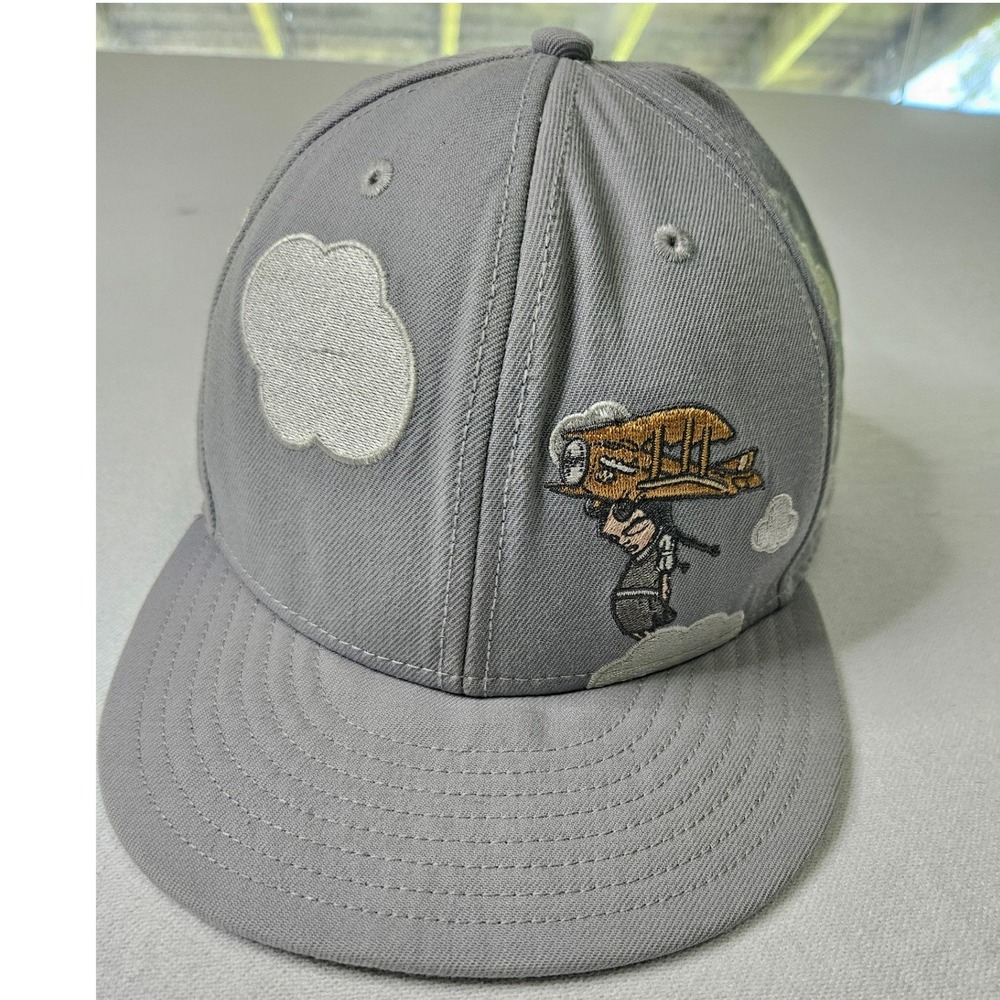 Rare New Era 59FIFTY Gray Cloud Aviator Character Hat 7 3/8 Japan? Ltd Release